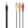 Hama 00305016 cable de audio 1,5 m 3,5 mm jack a 3 x RCA negro