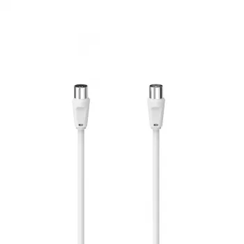 Cable coaxial Hama 00305044 5 m blanco conector coaxial