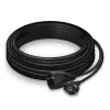 ACT Cable alargador de corriente CEE 7/7 macho (acodado) - CEE 7/7 hembra negro 10 m
