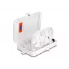 DeLOCK Caja de distribución de fibra óptica 6 puertos IP65 impermeable Blanco