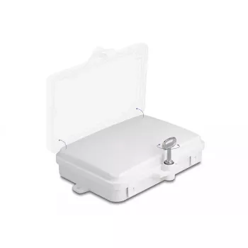 DeLOCK Caja de distribución de fibra óptica 6 puertos IP65 impermeable Blanco