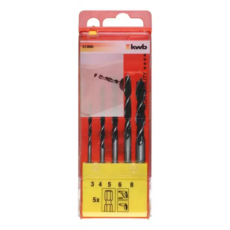 Juego de brocas KWB 513900 5 uds. para madera dura y blanda