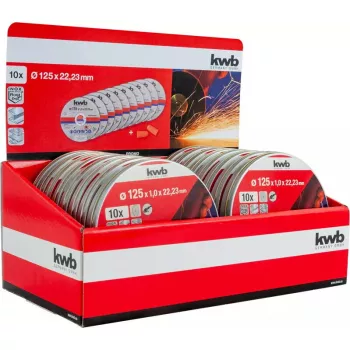 Disco de corte kwb juego de discos de corte finos 10 uds. base plana para chapa
