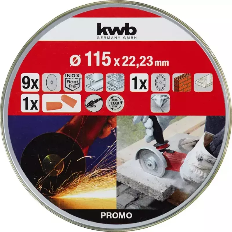 Disco de corte kwb Thin+Diamond discos de corte centro plano para ladrillo mármol acero piedra
