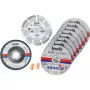 Juego de discos de corte KWB 712041 set de inicio 10 uds. montaje plano para ladrillo, mármol, acero