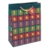 Bolsa de regalo Sigel GT046 verde rojo violeta 260x120x330 mm