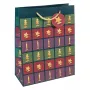 Bolsa de regalo Sigel GT046 verde rojo violeta 260x120x330 mm