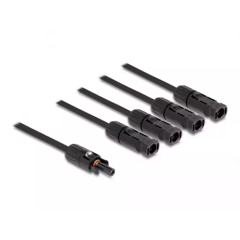 Repartidor de cable DeLOCK DL4 cable divisor solar 1 x conector hembra a 4 x conector macho 50 cm negro