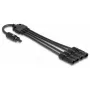 Repartidor de cable DeLOCK DL4 cable divisor solar 1 x conector hembra a 4 x conector macho 50 cm negro