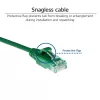 ACT verde 0,15 m LSZH U/UTP CAT6 cable de parcheo slimline para centro de datos con conectores RJ45 sin protección de lengüeta