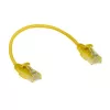 ACT amarillo 0,15 m LSZH U/UTP CAT6 cable de parcheo slimline para centro de datos, sin lengüeta con conectores RJ45