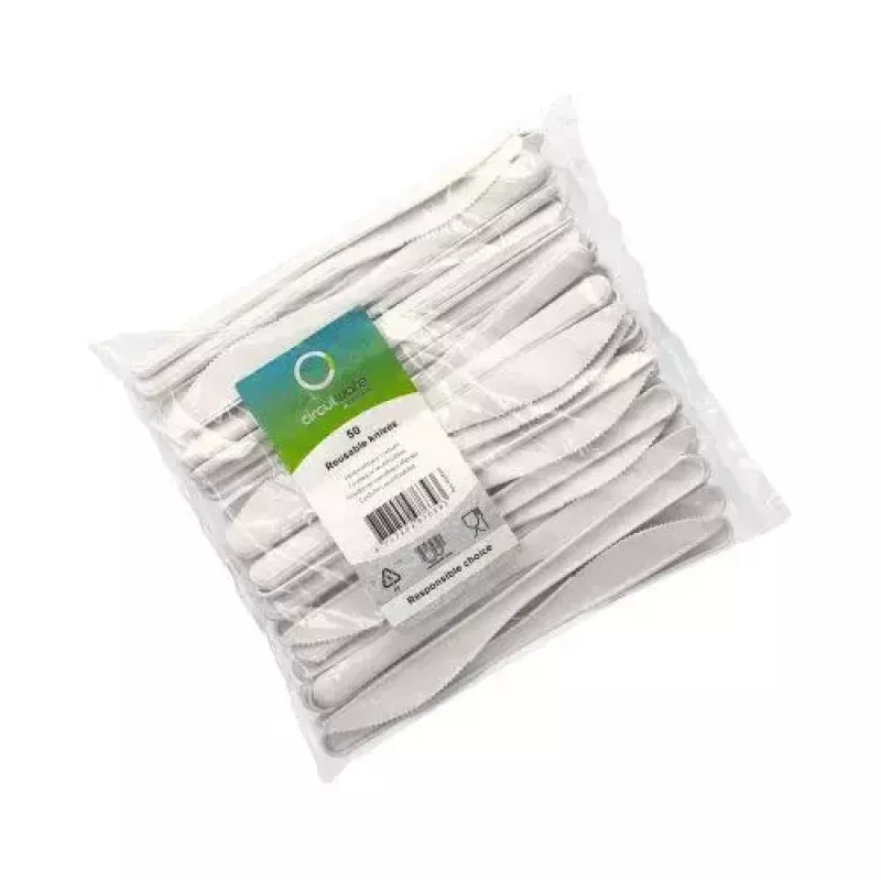 Papstar cuchillos de plástico reutilizables, 50 uds. (96428)