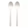 Cuchara de sopa desechable Papstar 96432 polipropileno blanco 50 unidades