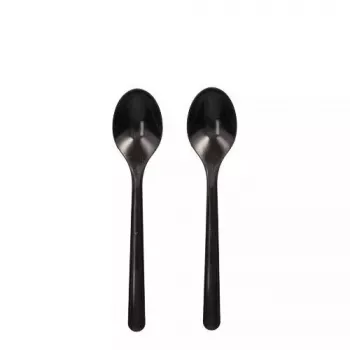 Cucharilla de café desechable Papstar 96438 polipropileno negro 50 unidades