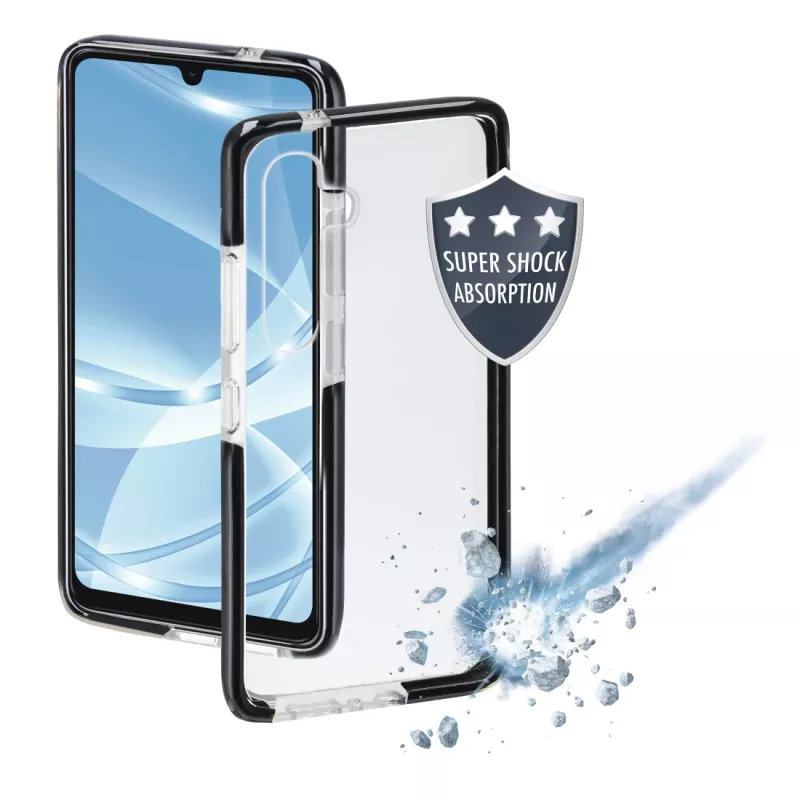 Funda protectora para móvil Hama 16,8 cm (6,6 pulgadas) funda negra, transparente