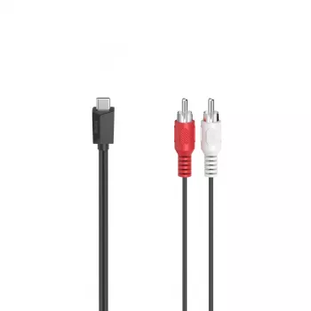 Hama 00200730 cable de audio 1,5 m RCA USB negro