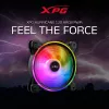 XPG HURRICANE 120 ARGB PWM Negro, ventilador, 12 cm, 600 RPM, 2000 RPM, Negro