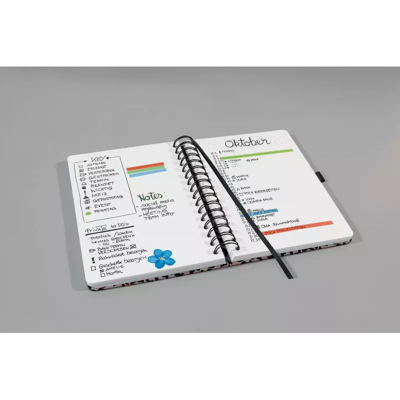 Sigel Jolie JN653 Cuaderno A5 120 hojas Albaricoque Negro Rosa