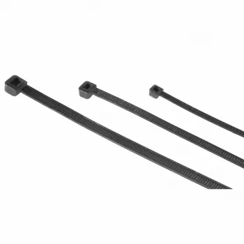 Hama 00221002 juego de bridas para cables, 2,5x100/150/200 mm, negro, 150 uds.