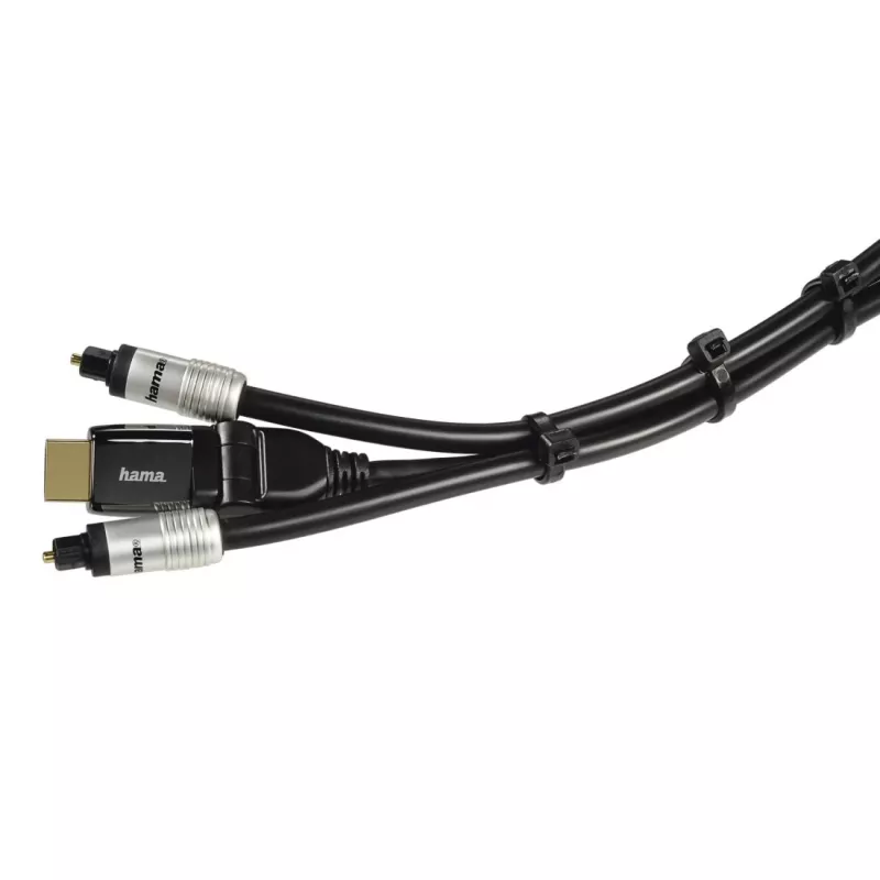 Hama 00221002 juego de bridas para cables, 2,5x100/150/200 mm, negro, 150 uds.