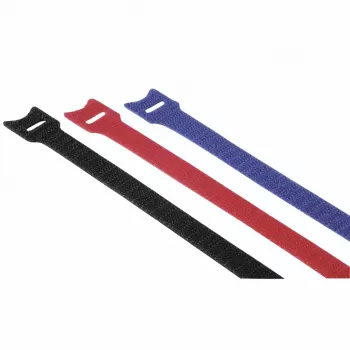 Hama 00221005 Bridas para cables Bridas de velcro nailon Negro, Azul 12 uds.