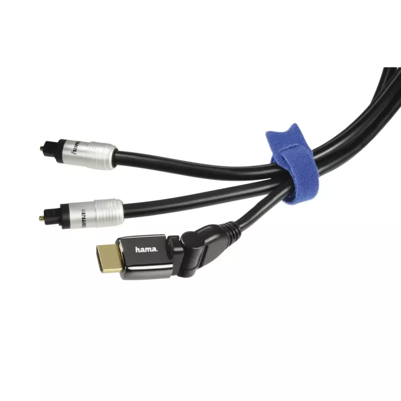 Hama 00221005 Bridas para cables Bridas de velcro nailon Negro, Azul 12 uds.