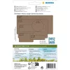 HERMA 2074 Etiquetas autoadhesivas – Rectángulo redondeado, adhesivo permanente, marrón, 52x82 mm, 96 uds.
