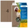 HERMA 2074 Etiquetas autoadhesivas – Rectángulo redondeado, adhesivo permanente, marrón, 52x82 mm, 96 uds.