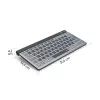 Teclado multidispositivo Hama WK-700, inalámbrico, retroiluminado, compacto, QWERTZ, negro