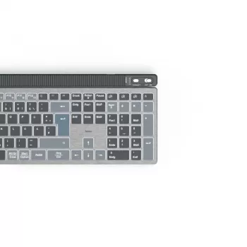Hama WK-750 teclado hogar/oficina Bluetooth QWERTZ alemán antracita, negro, azul