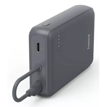 Hama «Travel» Power Pack con cable, 10.000 mAh, 2 salidas: 2x USB-C, antracita