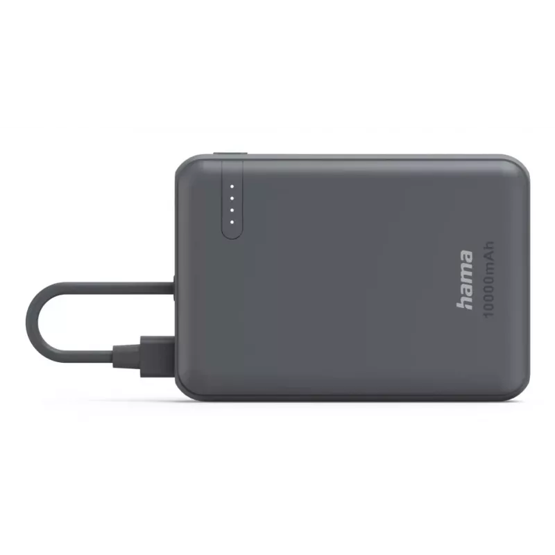 Hama «Travel» Power Pack con cable, 10.000 mAh, 2 salidas: 2x USB-C, antracita