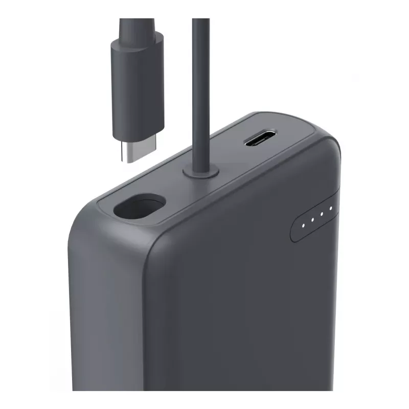 Hama «Travel» Power Pack con cable, 10.000 mAh, 2 salidas: 2x USB-C, antracita