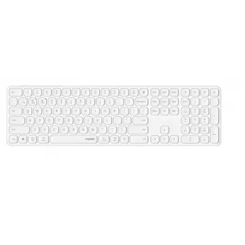 Teclado Bluetooth Rapoo 00228034 QWERTZ alemán inalámbrico blanco