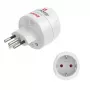 Adaptador de enchufe Hama 00223484 tipo J a tipo C (euroconector) blanco