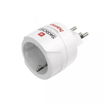 Adaptador de enchufe Hama 00223484 tipo J a tipo C (euroconector) blanco