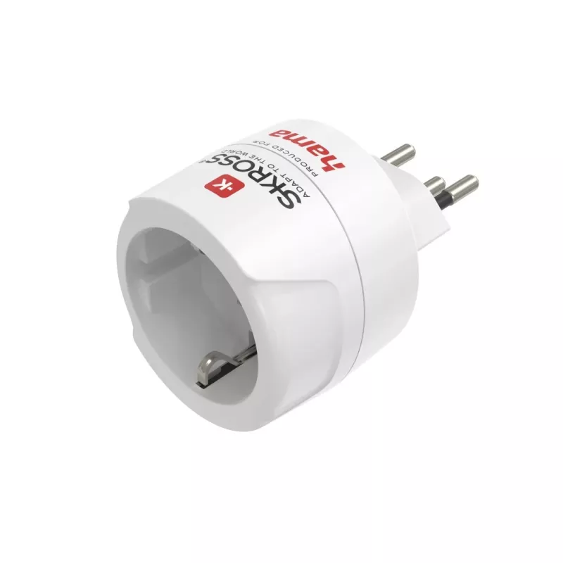 Adaptador de enchufe Hama 00223484 tipo J a tipo C (euroconector) blanco