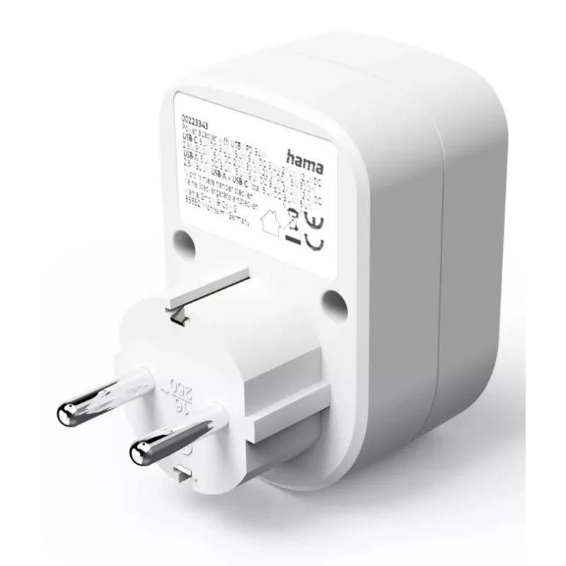 Alargador eléctrico Hama 00223343 1 salida AC para interior blanco