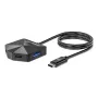 Dock/Hub combo USB-C y USB-A Manhattan, puertos (4): USB-A (x2) y USB-C (x2), 5 Gbit/s (USB 3.2 Gen1 también conocido como USB 3.0), forma angular para un fácil acceso a los puertos, alimentado por USB (no requiere fuente de alimentación externa)