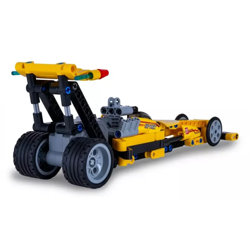JAMARA CaDA Drag Racing 1:24 set de bloques de construcción, amarillo