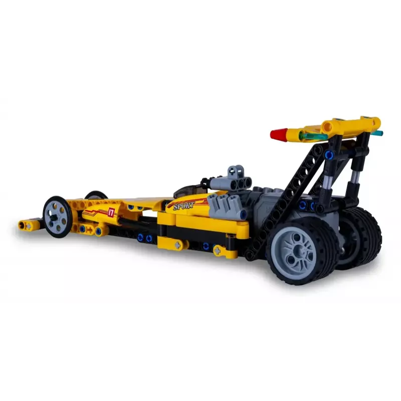 JAMARA CaDA Drag Racing 1:24 set de bloques de construcción, amarillo