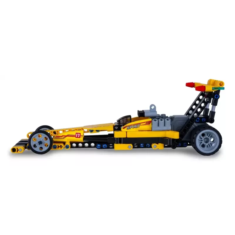 JAMARA CaDA Drag Racing 1:24 set de bloques de construcción, amarillo