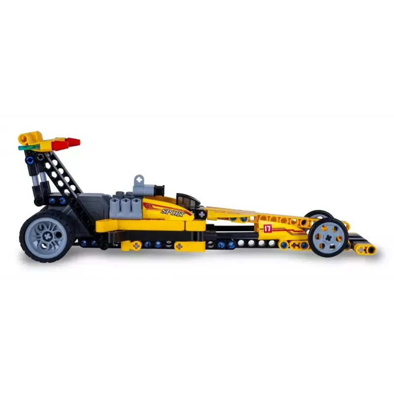 JAMARA CaDA Drag Racing 1:24 set de bloques de construcción, amarillo