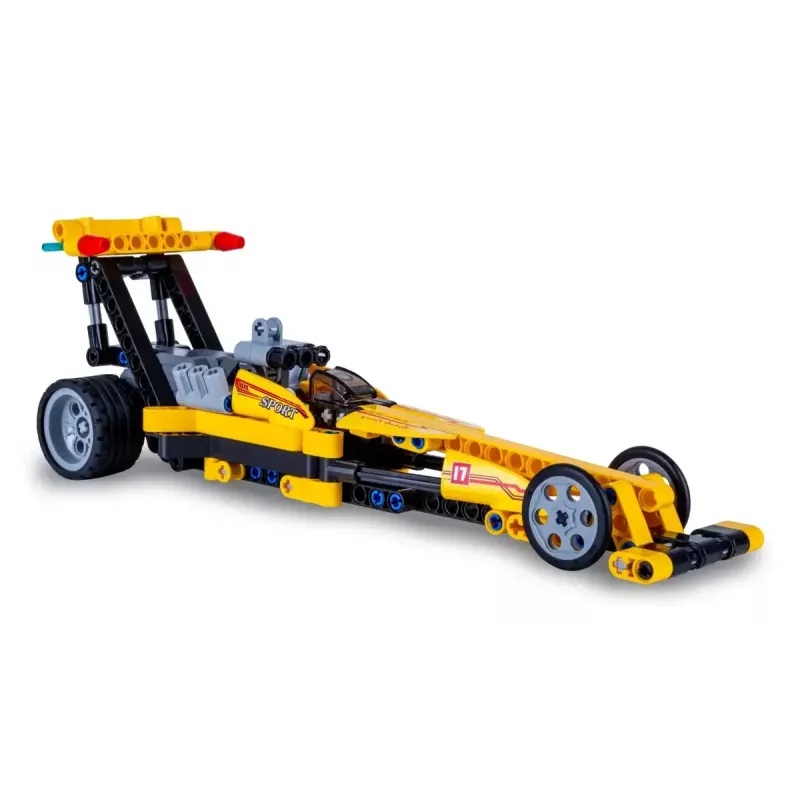 JAMARA CaDA Drag Racing 1:24 set de bloques de construcción, amarillo