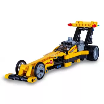 JAMARA CaDA Drag Racing 1:24 set de bloques de construcción, amarillo