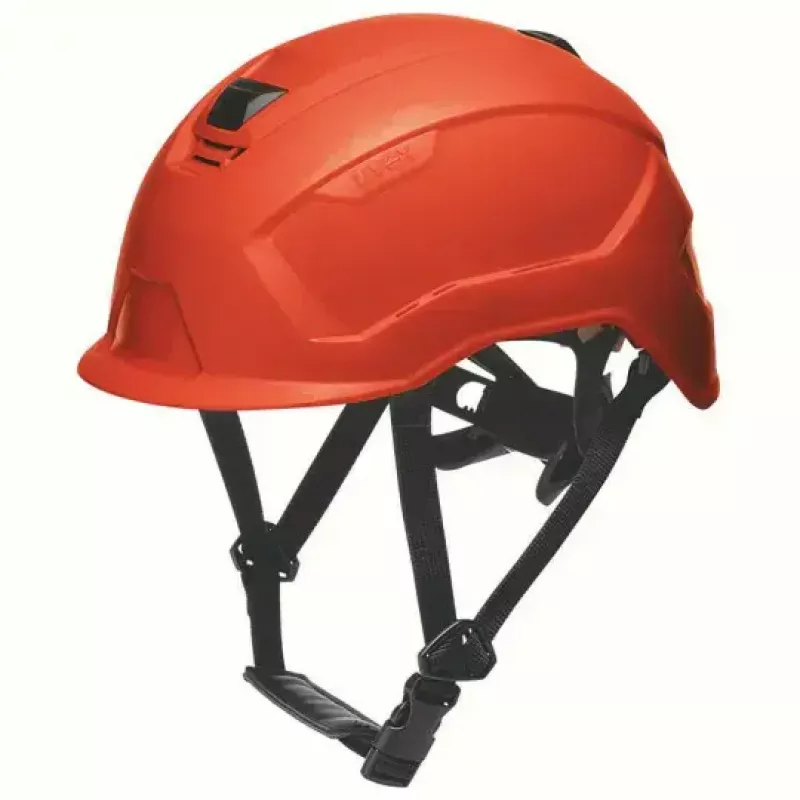 Protección de cabeza de seguridad UVEX 9731333 — plástico HDPE, rojo, ajustable 51-65 cm