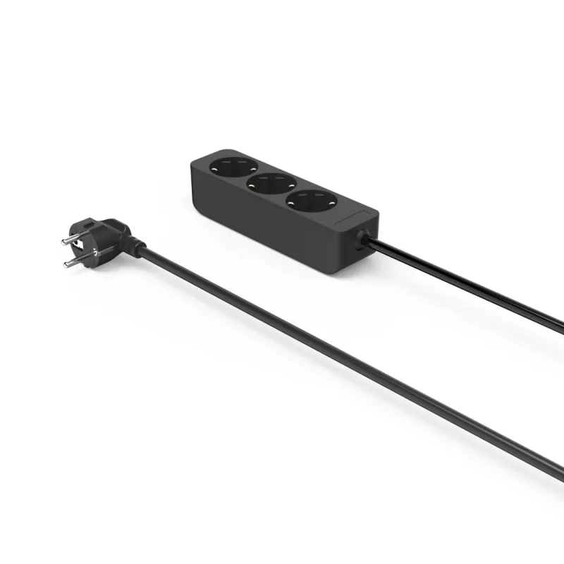 Hama 00223012 alargador 1,4 m 3 salidas AC interior negro