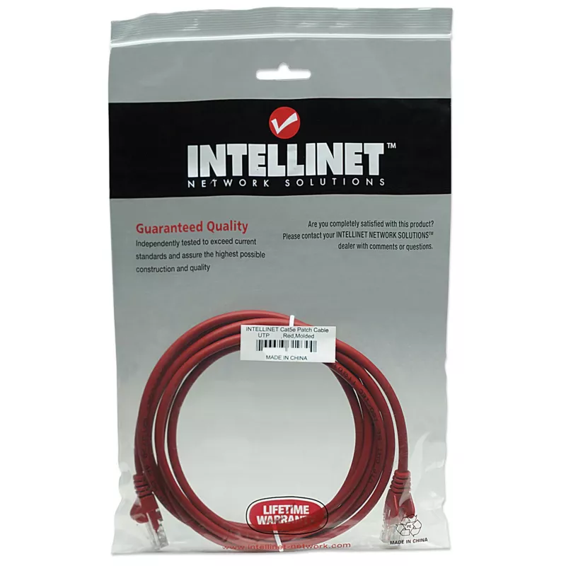 Intellinet 319898 cable de red patch RJ-45 Cat5e UTP, 7,5 m, moldeado, sin enganches, rojo