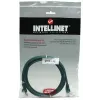 Cable de red Intellinet, Cat5e, 7,5 m, verde, CCA, U/UTP, PVC, RJ45, contactos dorados, protección de lengüeta, funda antipinzamiento, garantía de por vida