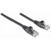 Cable de red Intellinet, Cat6, 2 m, negro, CCA, U/UTP, PVC, RJ45, contactos dorados, protección de lengüeta, funda antipinzamiento, garantía de por vida